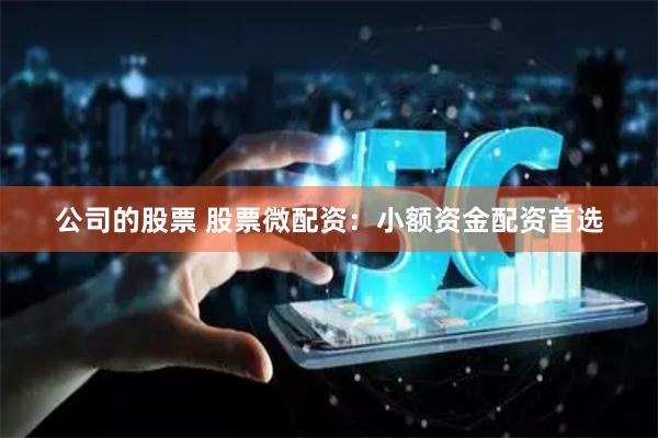 公司的股票 股票微配资：小额资金配资首选